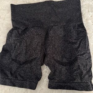 Amazon Women's High-Waist Charcoal Heather Athletic Bike Shorts